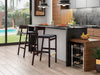 Manhattan Comfort Klismos 40.75" Beech Wood Barstool - Black & Dark Walnut|Tabouret bar Klismos de Manhattan Comfort de 40,75 po en hêtre - noir et noyer foncé