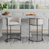Manhattan Comfort Cosmopolitan 37.8" Metal Barstool - Cream & Black|Tabouret bar Cosmopolitan de Manhattan Comfort de 37,8 po en métal - crème et noir