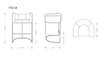 Manhattan Comfort Cosmopolitan 37.8" Metal Barstool - Cream & Black|Tabouret bar Cosmopolitan de Manhattan Comfort de 37,8 po en métal - crème et noir