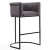 Manhattan Comfort Cosmopolitan 37.8" Metal Barstool - Pebble & Black|Tabouret bar Cosmopolitan de Manhattan Comfort de 37,8 po en métal - galet et noir