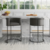Manhattan Comfort Cosmopolitan 37.8" Metal Barstool - Pebble & Black|Tabouret bar Cosmopolitan de Manhattan Comfort de 37,8 po en métal - galet et noir