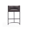 Manhattan Comfort Cosmopolitan 37.8" Metal Barstool - Pebble & Black|Tabouret bar Cosmopolitan de Manhattan Comfort de 37,8 po en métal - galet et noir