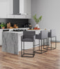 Manhattan Comfort Ambassador 42" Metal Barstool - Grey & Black|Tabouret bar Ambassador de Manhattan Comfort de 42 po en métal - gris et noir