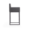 Manhattan Comfort Ambassador 42" Metal Barstool - Grey & Black|Tabouret bar Ambassador de Manhattan Comfort de 42 po en métal - gris et noir