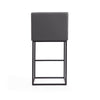 Manhattan Comfort Ambassador 42" Metal Barstool - Grey & Black|Tabouret bar Ambassador de Manhattan Comfort de 42 po en métal - gris et noir