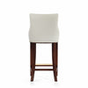 Manhattan Comfort Modern Shubert Barstool Upholstered Leatherette with Beech Wood Legs - Ivory|Tabouret bar moderne Shubert de Manhattan Comfort avec revêtement en similicuir et pattes en hêtre - ivoire