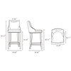 Manhattan Comfort Modern Shubert Barstool Upholstered Leatherette with Beech Wood Legs - Light Grey|Tabouret bar moderne Shubert de Manhattan Comfort avec revêtement en similicuir et pattes en hêtre - gris clair
