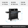Broil King Baron 520 Pro Shadow 5-Burner 45,000-BTU Natural Gas BBQ - 675117 Grill | Broil King Baron 520 Pro Shadow 5-bruleurs 45 000 BTU Barbecue a gaz naturel - 675117