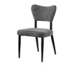 Kort & Co. Capri Dining Chair, Polyester Fabric, Metal – Charcoal