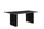 Kort & Co. Capri Dining Table with Marble-Look Top & Gold Accent, Pedestal Base, 72"W - Black