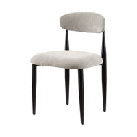 Kort & Co. Capri Dining Chair, Polyester Fabric, Metal – Beige