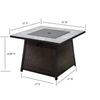 Deko Living Gas Outdoor Firepit Table |Foyer-table à gaz Deko Living pour l'extérieur
