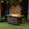 Deko Living Wicker Gas Outdoor Firepit Table |Foyer-table à gaz Deko Living pour l'extérieur avec base en osier