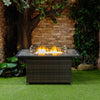Deko Living Wicker Gas Outdoor Firepit Table |Foyer-table à gaz Deko Living pour l'extérieur avec base en osier