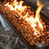 Deko Living Wicker Gas Outdoor Firepit Table |Foyer-table à gaz Deko Living pour l'extérieur avec base en osier