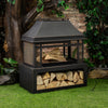 Deko Living 40" Metal Wood Burner Fireplace|Foyer extérieur au bois Deko Living de 40 po en métal