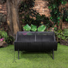 Deko Living 35" Barrel Wood Burner Firepit |Foyer extérieur au bois Deko Living de 35 po en forme de baril