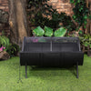 Deko Living 35" Barrel Wood Burner Firepit |Foyer extérieur au bois Deko Living de 35 po en forme de baril