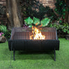 Deko Living 35" Barrel Wood Burner Firepit |Foyer extérieur au bois Deko Living de 35 po en forme de baril