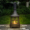 Deko Living Metal Wood Burner Chimney Fire Pit|Foyer extérieur au bois Deko Living en métal avec cheminée