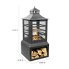 Deko Living Wood Burner Fire Pit Grill & Log Storage|Foyer-gril extérieur au bois Deko Living avec rangement pour bûches