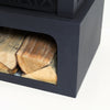 Deko Living Outdoor Metal Fireplace with Log Storage|Foyer extérieur Deko Living en métal avec rangement pour bûches