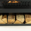 Deko Living Outdoor Metal Fireplace with Log Storage|Foyer extérieur Deko Living en métal avec rangement pour bûches