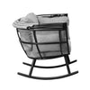 Deko Living Outdoor Rocking Egg Chair with Canopy - Black|Fauteuil berçant en forme d'œuf Deko Living pour l’extérieur avec toit - noir