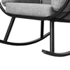 Deko Living Outdoor Rocking Egg Chair with Canopy - Black|Fauteuil berçant en forme d'œuf Deko Living pour l’extérieur avec toit - noir
