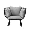 Deko Living Outdoor Rocking Egg Chair with Canopy - Black|Fauteuil berçant en forme d'œuf Deko Living pour l’extérieur avec toit - noir