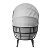 Deko Living Outdoor Rocking Egg Chair with Canopy - Black|Fauteuil berçant en forme d'œuf Deko Living pour l’extérieur avec toit - noir