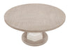 Corsa Round Dining Table - Light Grey and Antique White Oak | Table de salle à manger ronde Corsa - gris clair et chêne blanc antique | CORSLRTL