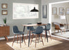 LumiSource Pebble Blue Fabric Mid-Century Modern Counter-Height Stool - Set of 2|Tabouret moderne du milieu du 20e siècle Pebble de hauteur comptoir en tissu bleu - ensemble de 2