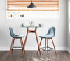 LumiSource Pebble Blue Fabric Mid-Century Modern Counter-Height Stool - Set of 2|Tabouret moderne du milieu du 20e siècle Pebble de hauteur comptoir en tissu bleu - ensemble de 2