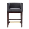 Manhattan Comfort Kingsley 34" Beech Wood Counter Height Barstool - Grey & Dark Walnut|Tabouret bar Kingsley de Manhattan Comfort de hauteur comptoir de 34 po en hêtre - gris et noyer foncé