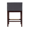 Manhattan Comfort Kingsley 34" Beech Wood Counter Height Barstool - Grey & Dark Walnut|Tabouret bar Kingsley de Manhattan Comfort de hauteur comptoir de 34 po en hêtre - gris et noyer foncé