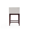 Manhattan Comfort Kingsley 34" Beech Wood Counter Height Barstool - Ivory & Dark Walnut|Tabouret bar Kingsley de Manhattan Comfort de hauteur comptoir de 34 po en hêtre - ivoire et noyer foncé