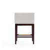 Manhattan Comfort Kingsley 34" Beech Wood Counter Height Barstool - Ivory & Dark Walnut|Tabouret bar Kingsley de Manhattan Comfort de hauteur comptoir de 34 po en hêtre - ivoire et noyer foncé