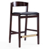 Manhattan Comfort Klismos 36.75" Beech Wood Counter Height Barstool - Black & Dark Walnut|Tabouret bar Klismos de Manhattan Comfort de hauteur comptoir de 36,75 po en hêtre - noir et noyer foncé
