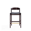 Manhattan Comfort Klismos 36.75" Beech Wood Counter Height Barstool - Black & Dark Walnut|Tabouret bar Klismos de Manhattan Comfort de hauteur comptoir de 36,75 po en hêtre - noir et noyer foncé