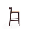 Manhattan Comfort Klismos 36.75" Beech Wood Counter Height Barstool - Camel & Dark Walnut|Tabouret bar Klismos de Manhattan Comfort de hauteur comptoir de 36,75 po en hêtre - chameau et noyer foncé
