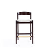 Manhattan Comfort Klismos 36.75" Beech Wood Counter Height Barstool - Ivory & Dark Walnut|Tabouret bar Klismos de Manhattan Comfort de hauteur comptoir de 36,75 po en hêtre - ivoire et noyer foncé