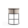 Manhattan Comfort Cosmopolitan 33.8" Metal Counter Height Barstool - Cream & Black|Tabouret bar Cosmopolitan de Manhattan Comfort de hauteur comptoir de 33,8 po en métal - crème et noir