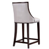 Manhattan Comfort Fifth Avenue 39.5" Beech Wood Counter Height Barstool - White & Walnut|Tabouret bar Fifth Ave de Manhattan Comfort de hauteur comptoir de 39,5 po en hêtre - blanc et noyer