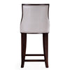 Manhattan Comfort Fifth Avenue 39.5" Beech Wood Counter Height Barstool - White & Walnut|Tabouret bar Fifth Ave de Manhattan Comfort de hauteur comptoir de 39,5 po en hêtre - blanc et noyer