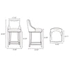 Manhattan Comfort Modern Shubert Counter Height Barstool Upholstered Leatherette with Beech Wood Legs - Tan|Tabouret bar moderne Shubert de Manhattan Comfort de hauteur comptoir avec revêtement en similicuir et pattes en hêtre - tan