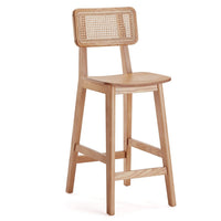 Manhattan Comfort Versailles Counter Height Barstool - Natural Cane