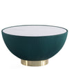 Manhattan Comfort Modern Anderson Coffee Table Upholstered Leatherette with Ceramic Faux Marble Tabl|Table à café moderne Anderson de Manhattan Comfort avec revêtement en similicuir et dessus de table