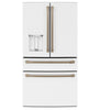 Cafe 36" 27.8 Cu. Ft. French-Door Refrigerator - Matte White - CVE28DP4NW2 | Réfrigérateur Café de 27,8 pi³ et de 36 po à portes françaises - blanc mat - CVE28DP4NW2