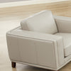 Hydeline Lyon Leather Chair - Vanilla|Fauteuil Lyon de Hydeline en cuir - vanille